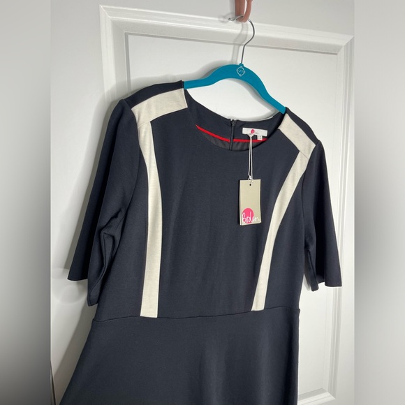 Boden Emily Ponte Midi Dress Black and White
Scoop Neck Size 14L NWT - Picture 4 of 11